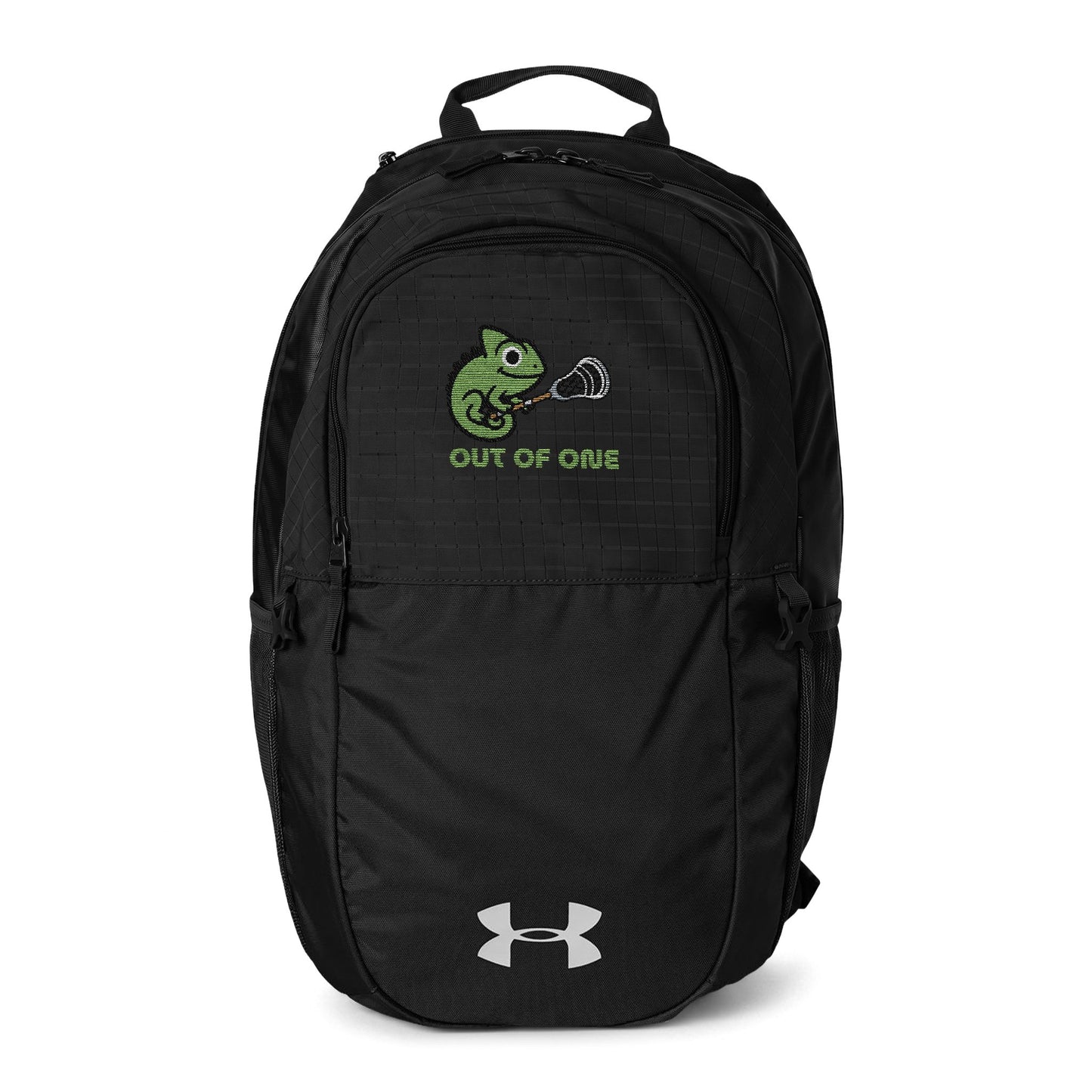 Embroidered 'Out of One' Lacrosse Chameleon Backpack
