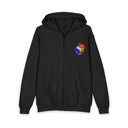 Youth Full-Zip Rainbow Chameleon Hoodie