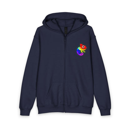Youth Full-Zip Rainbow Chameleon Hoodie